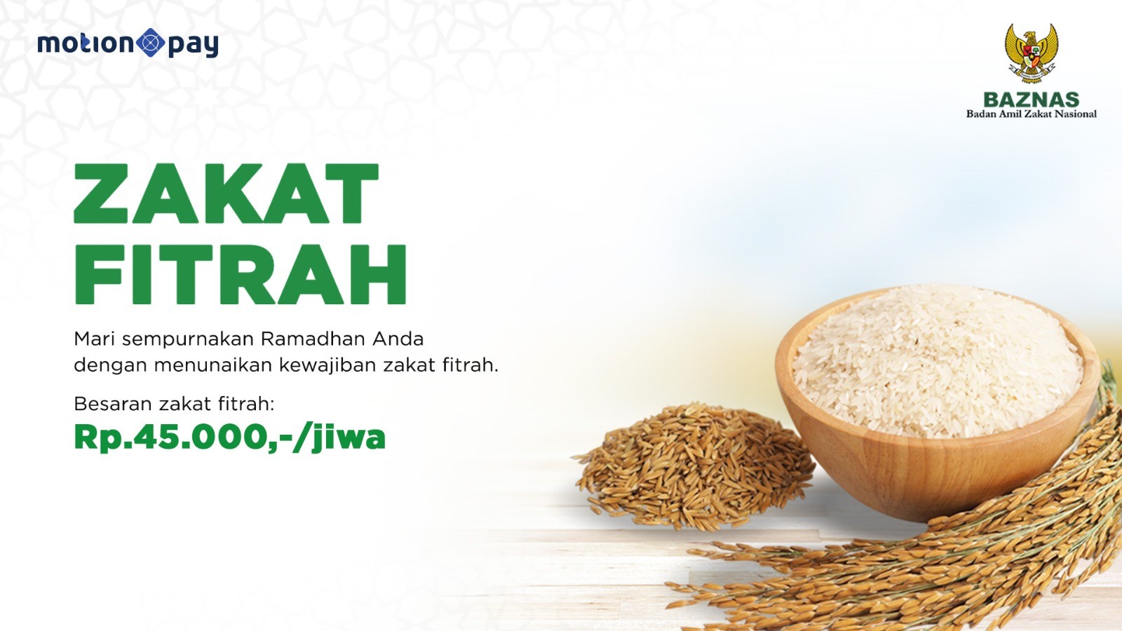 Sempurnakan Ramadanmu dengan Zakat Fitrah melalui MotionPay (FOTO:MNC Media)