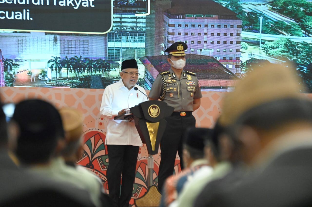 RI akan Jadi Pusat Halal Dunia, Wapres: Tidak Boleh Kalah dari Inggris sampai China. (Foto: MNC Media)