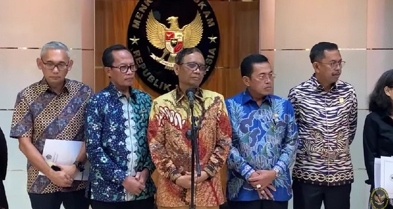 Mahfud MD Sebut Draf RUU Perampasan Aset Sudah Ditandatangani, Segera Kirim ke DPR. (Foto: Jonathan/MNC Media)