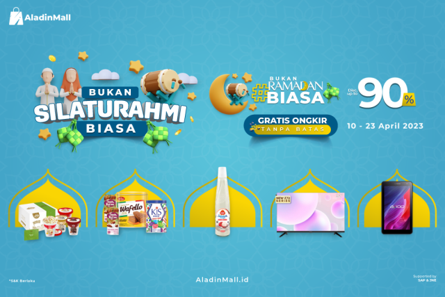 Cari Promo Lebaran? Ada Diskon 90 Persen Plus Gratis Ongkir Cuma di AladinMall (Foto: MNC Media)