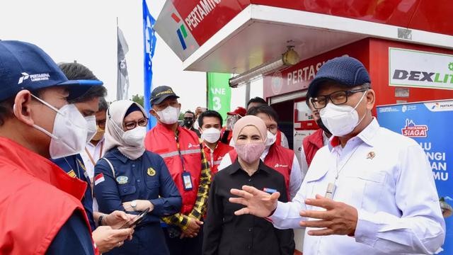 Menteri ESDM Pastikan Distribusi BBM Lancar di Jateng Jelang Puncak Arus Mudik 2023. (Foto: MNC Media)
