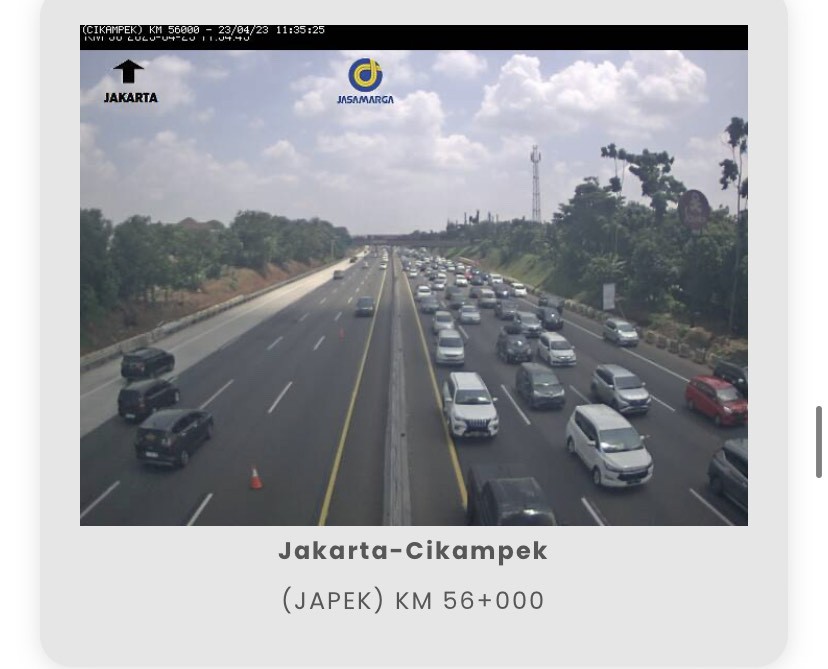 Volume Lalin Meningkat, Jasa Marga Berlakukan Contraflow di KM47 Tol Japek. (Foto: Jasa Marga/MNC Media)