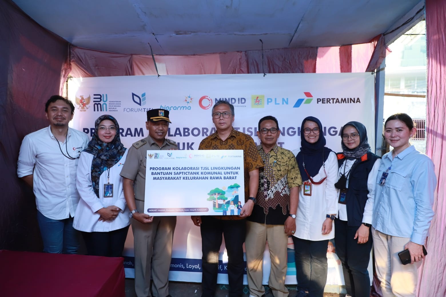 Pertamina Dukung Peningkatan Kualitas Sanitasi Komunal Warga Kelurahan Rawa Barat. (Foto:Dok.Pertamina/Adv))
