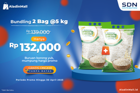 AladinMall Lagi Ada Promo Beras Premium dan Gratis Ongkir (FOTO: MNC Media)