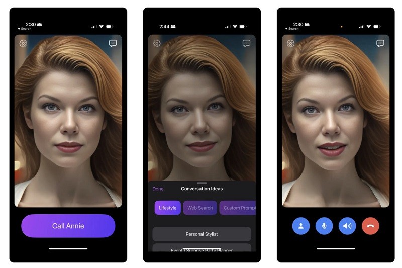 Ada ChatGPT di Aplikasi Call Annie, Bisa Mengobrol dengan Avatar Wanita via Video. (Foto: Neowin.net)