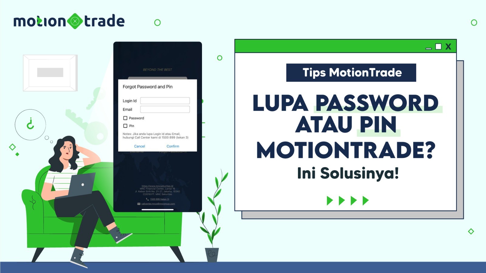 Lupa Password atau PIN MotionTrade? Begini Solusinya (foto: MNC Media)
