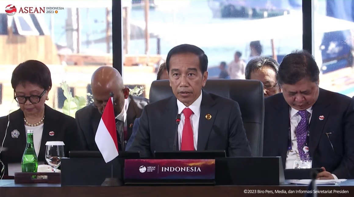 Buka KTT ke-42 ASEAN, Jokowi: Kita Punya Sisi Kuat sebagai Epicentrum of Growth. (Foto Tangkapan Layar YT Setpres)