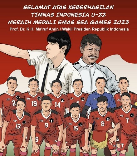 Timnas U-22 Juara SEA Games, Wapres: Momen Kebangkitan Sepak Bola RI. (Foto: Instagram @kyai_marufamin)