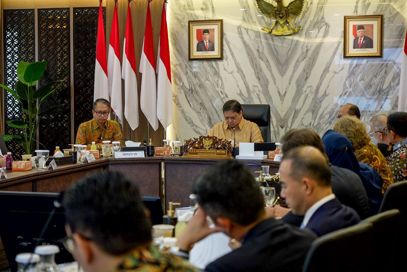 Bertemu US-ASEAN Business Council, Airlangga Soroti Sinergi Pemulihan Ekonomi. (Foto: Kemenko Perekonomian)