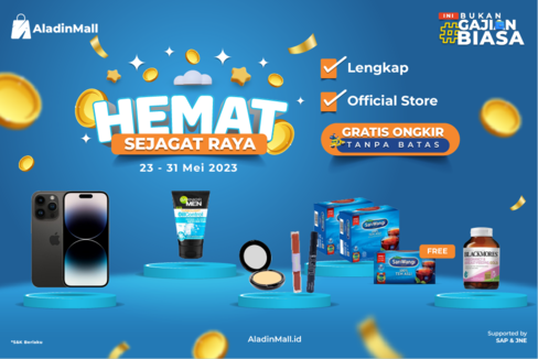 Gajian Waktunya Belanja di AladinMall, Hemat dan Gratis Ongkir (FOTO: Dok MNC Media)