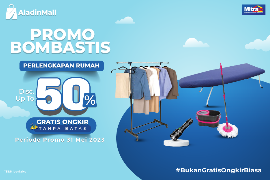 Peralatan Rumah Tangga Diskon hingga 50 Persen di AladinMall (FOTO: Dok MNC Media)