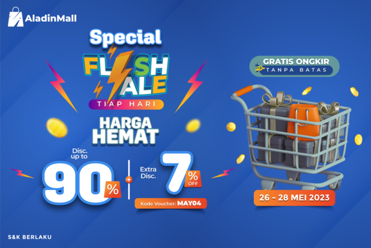 Abis Gajian? Jangan Lewatkan Flash Sale AladinMall, Ada Pesta Diskon (FOTO: Dok MNC Media)