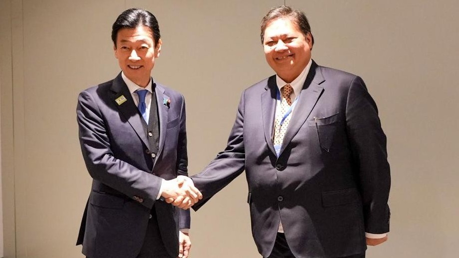 Bertemu Yasutoshi Nishimura, Airlangga Harap IJ-EPA Tuntas September 2023. (Foto Dok. Kemenko Perekonomian)
