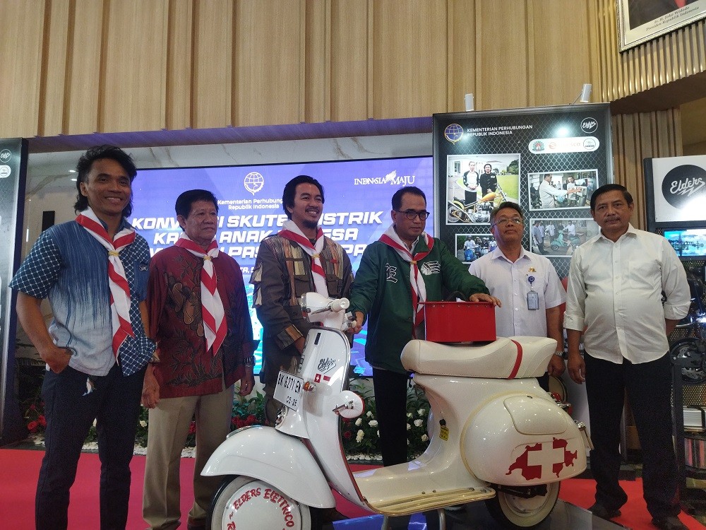 Menhub Dukung UMKM Konversi Skuter Listrik Jajaki Pasar Eropa. (Foto Heri Purnomo/MPI)