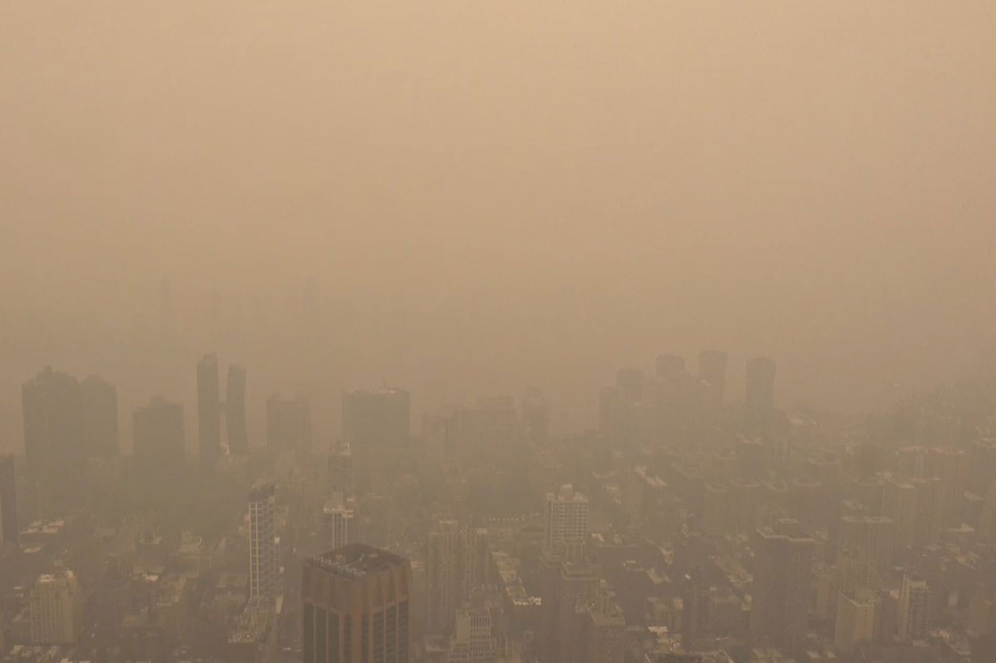 Kota New York Dilanda Kabut Asap akibat Kebakaran Hutan Kanada. (Foto: MNC Media)