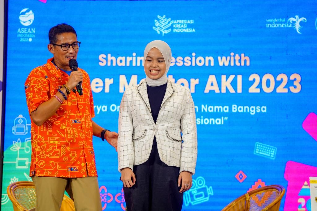 Dukung Putri Ariani, Sandiaga Optimistis Banyak Talenta untuk Wujudkan Indonesia Emas. (Foto: MNC Media)