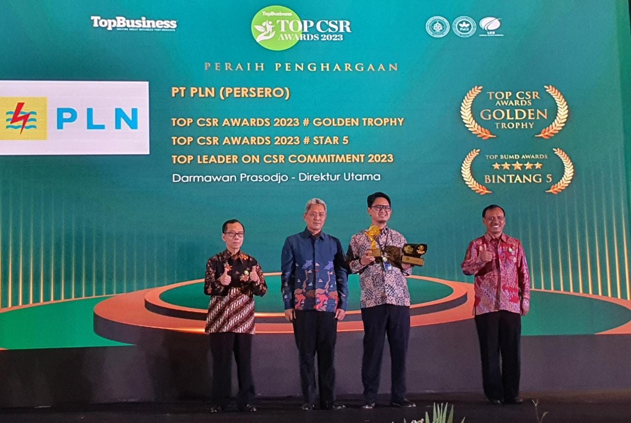 TJSL PLN Sabet 39 Penghargaan TOP CSR Awards 2023 (FOTO:Dok PLN)