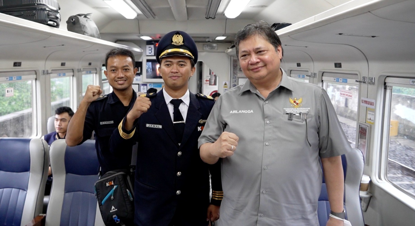 Gunakan Kereta Api ke Cirebon, Airlangga Pantau Aktivitas Ekonomi Pasca Pandemi. Foto: MNC Media.