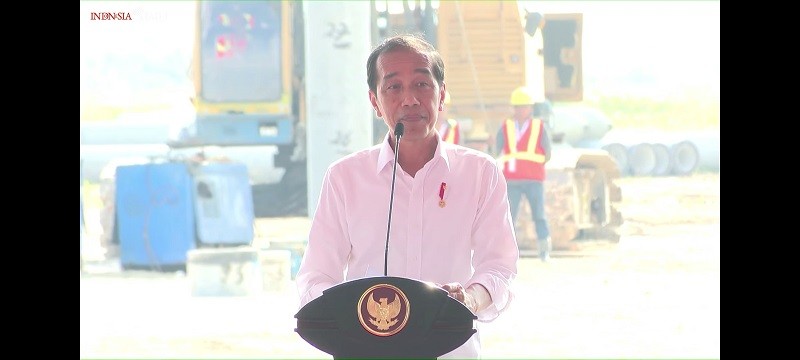 Jokowi Tinjau Smelter Amman, Minta Konstruksi Rampung Pertengahan 2024. (Foto: Tangkapan Layar Youtube)