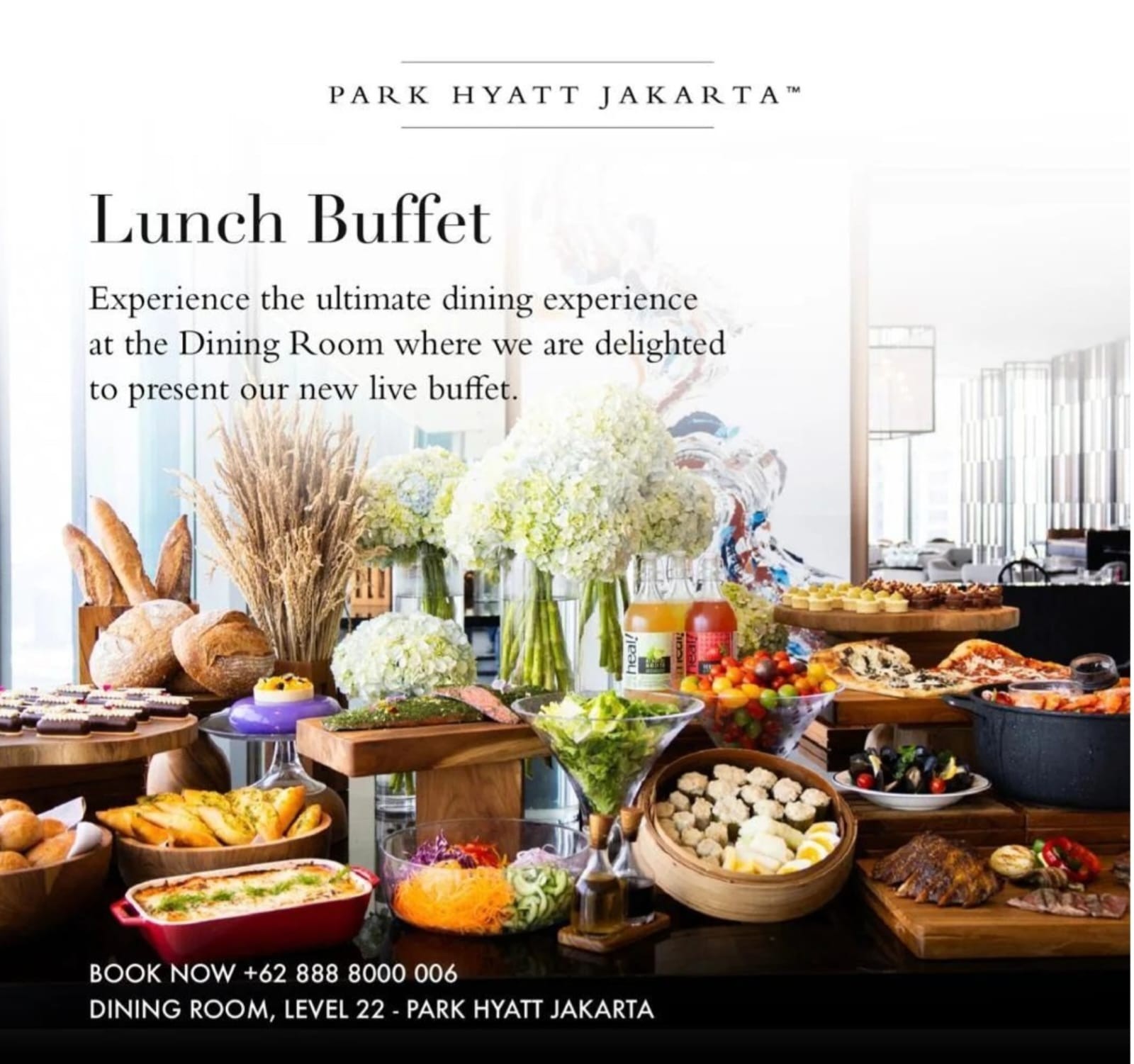 Nikmati Makan Siang Istimewa dengan Sajian Buffet di Park Hyatt Jakarta Setiap Hari. (Foto: MNC Media)