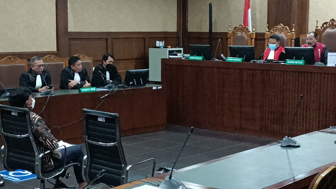 Didakwa Rugikan Negara Rp8 Triliun, Begini Ungkapan Johnny G Plate. (Foto: Bachtiar/MNC Media)