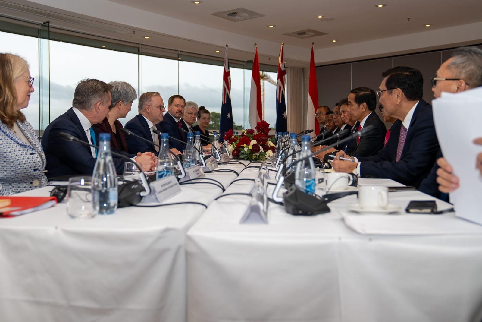 Sambut Jokowi di Sydney, PM Australia Dukung Transisi Energi Indonesia. (Foto: MNC Media)