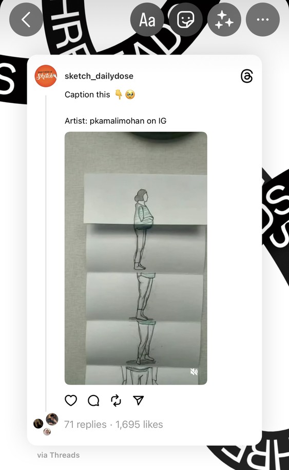 Mau Migrasi dari Twitter? Ini Cara Menambahkan Status Thread di Instagram. (Foto: Thread)