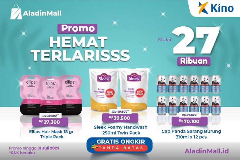 Promo Hemat Terlaris, Beli Produk Kino di AladinMall Dapat Diskon dan Gratis Ongkir (Foto MNC Media)