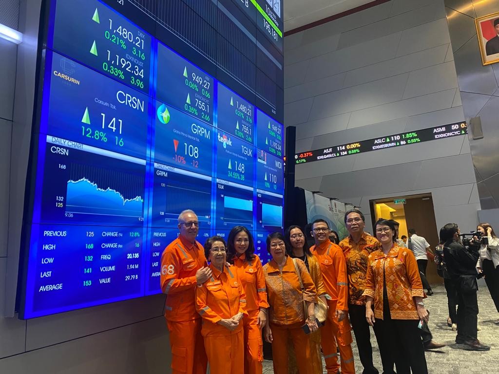 Debut Perdana, Harga Saham Carsurin (CRSN) Dibuka Naik 12,00 Persen (Foto: MNC Media)