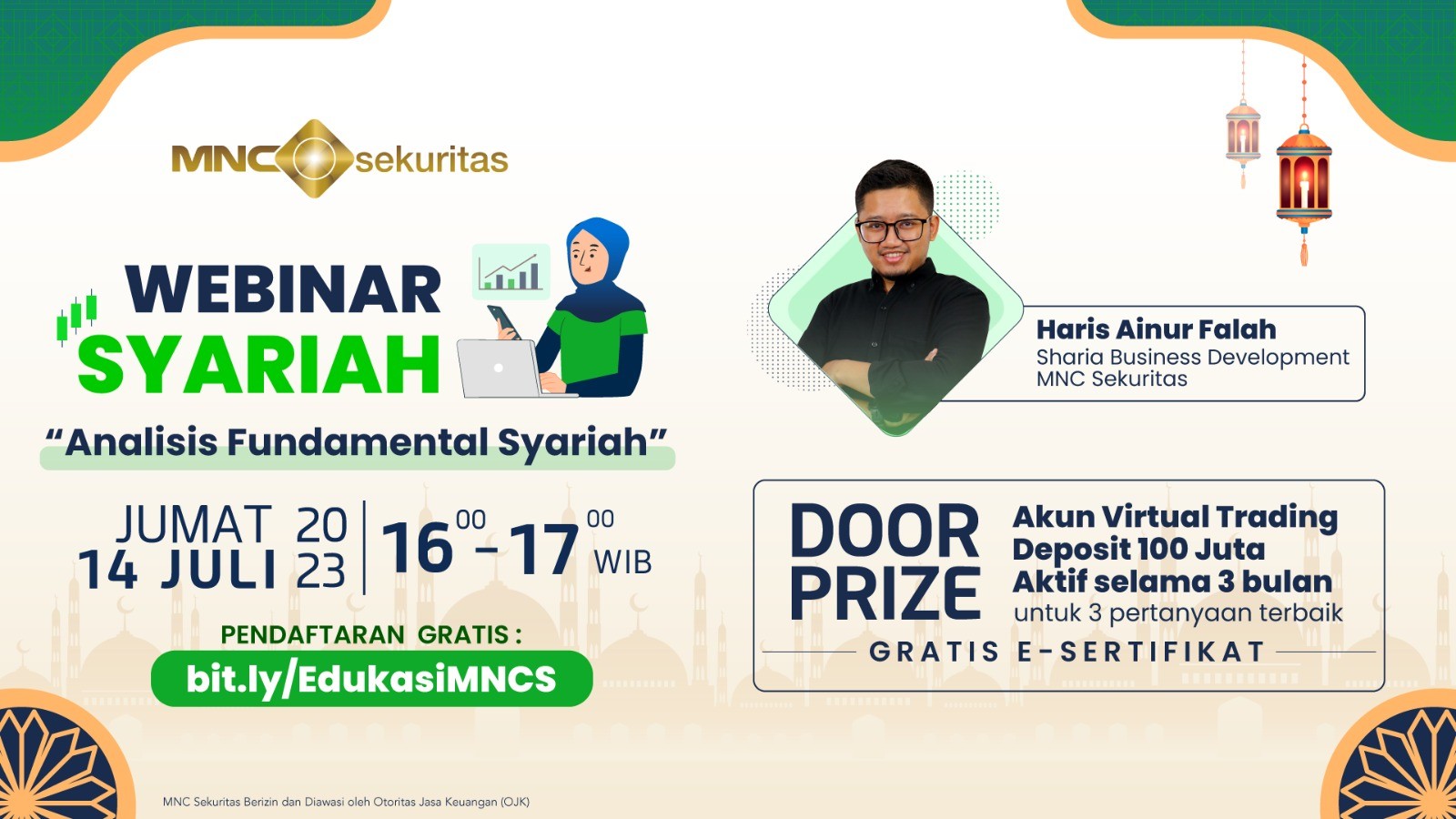 Alhamdulillah, Belajar Analisis Fundamental Syariah Gratis Melalui Webinar MNC Sekuritas. (Foto: MNC Media)