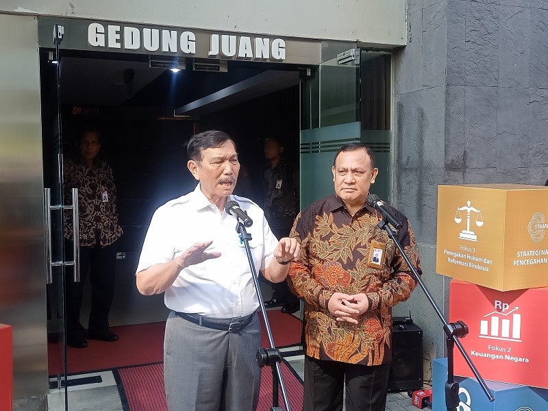 Jumlah Operasi Tangkap Tangan KPK Turun, Luhut: Ngapain Kita Pamer OTT Melulu (Foto Nur Khabibi MPI)