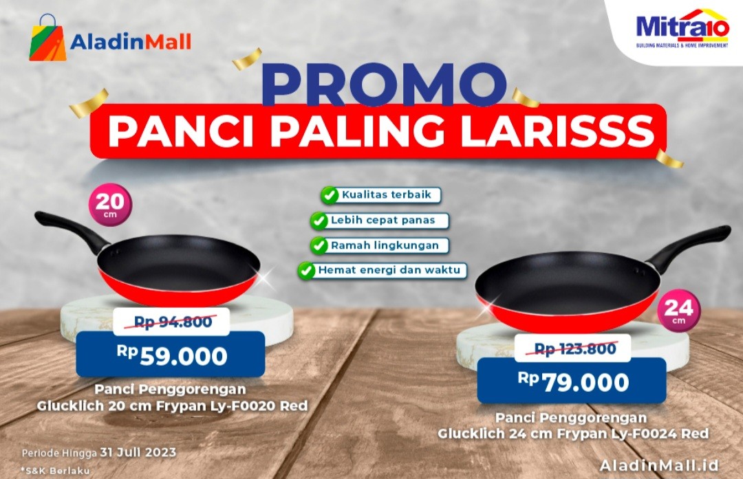 Penuhi Kebutuhan Alat Masak di AladinMall, Dapatkan Diskon hingga 60 Persen (FOTO:MNC Media)