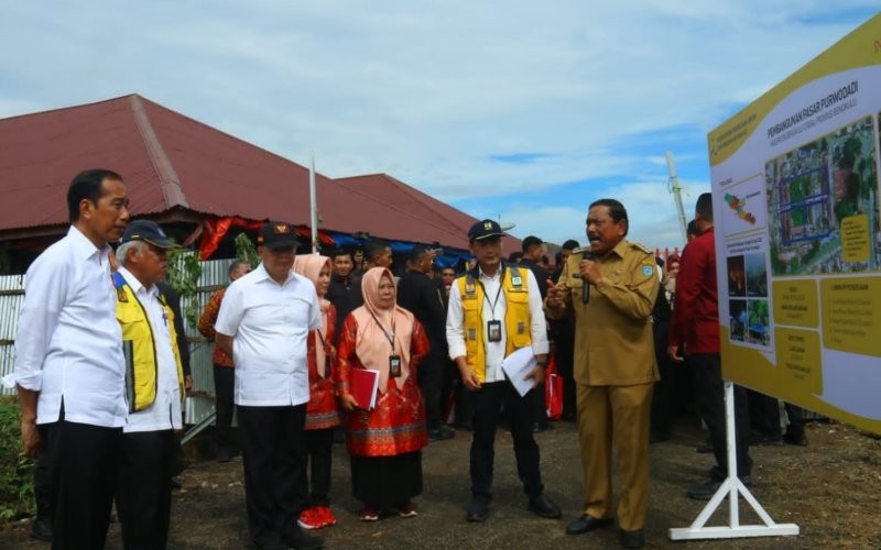 Kementerian PUPR menggelontorkan Rp110 miliar untuk membangun 1.004 kios di Pasar Purwodadi, Bengkulu Utara, Bengkulu. (Kementerian PUPR)