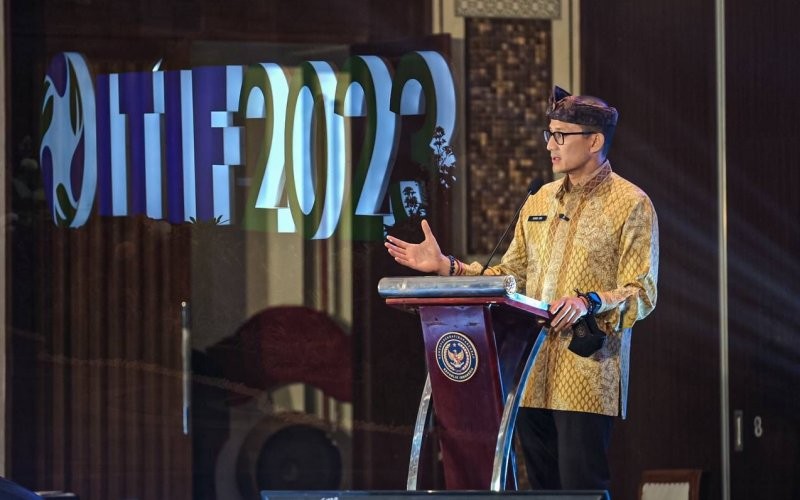 Menparekraf Sandiaga Salahuddin Uno resmi membuka International Tourism Investment Forum (ITIF) 2023 di Bali.