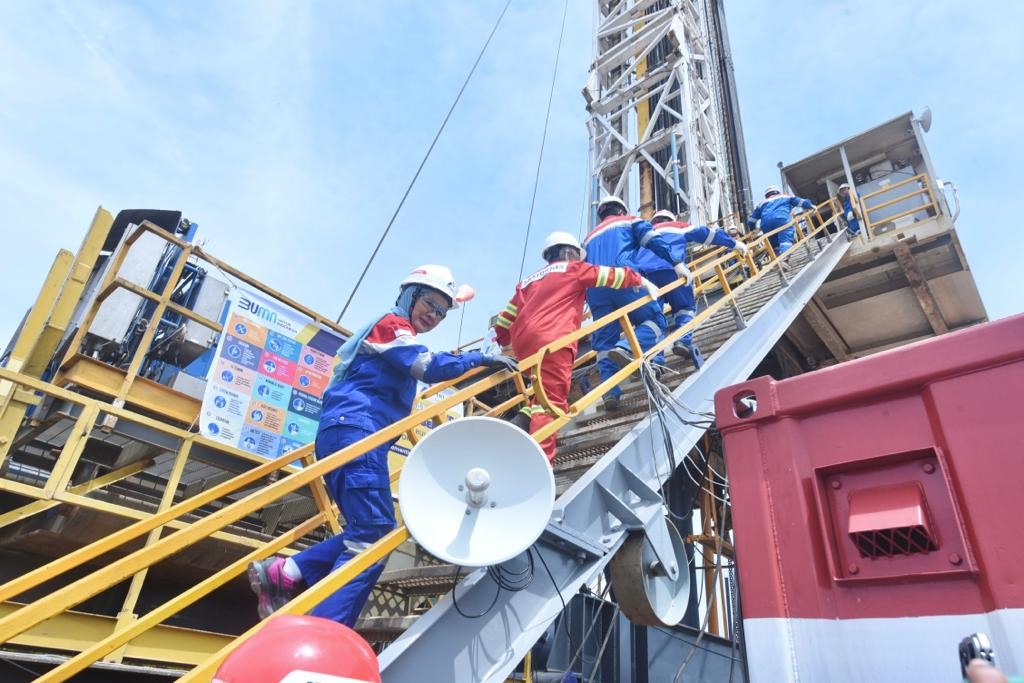 Pertamina Tajak Perdana Sumur Minyak Non Konvensional di Blok Rokan (Foto: dok Pertamina)