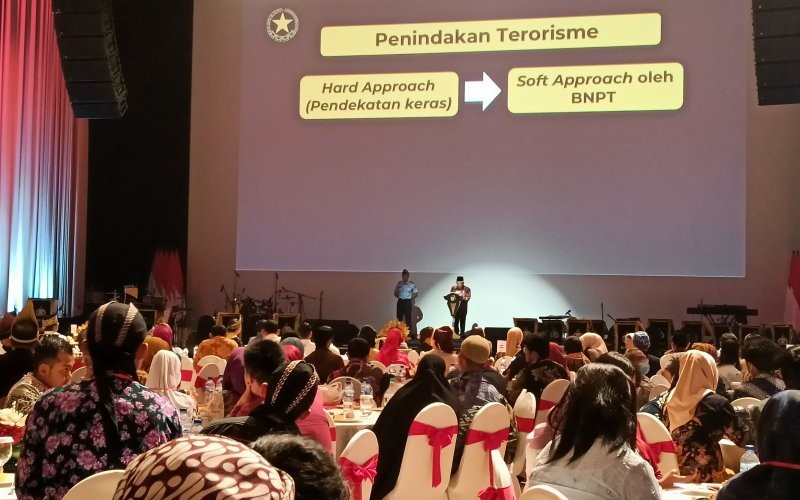 Wapres Ma'ruf Amin menyebut serangan teror di Indonesia terus menurun hingga 89% (Binti Mufarida/MNC Portal)