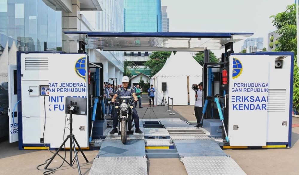 Dukung Percepatan Konversi Motor Listrik, Kemenhub Sediakan Layanan Pengujian Keliling. Foto: MNC Media.