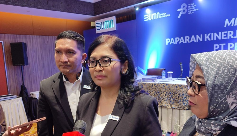 Direktur Utama Pelni Tri Andayani (tengah) dalam Media Expose. Foto: MNC Media.