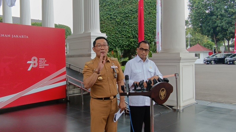 Ridwan Kamil Butuh Rp100 Triliun untuk Dorong Masyarakat Naik Transportasi Publik. (Foto: Raka/MNC Media)