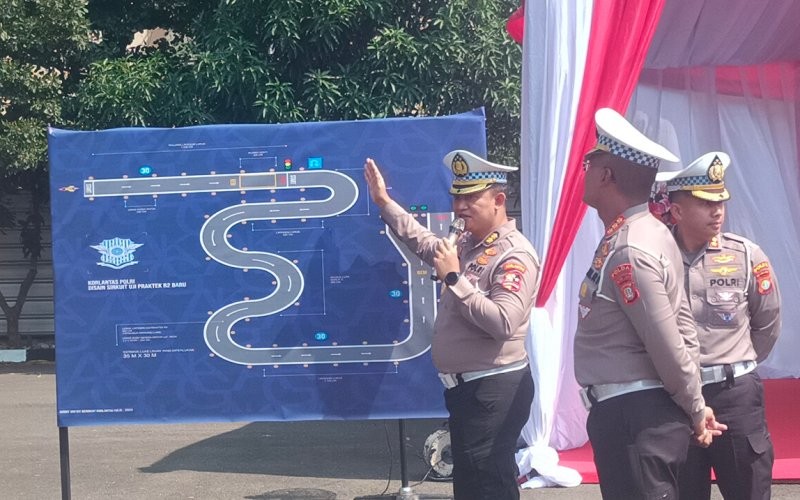 Korlantas Polri akhirnya mengubah lintasan zig-zag ujian SIM C (Bachtiar Rojab/MPI)