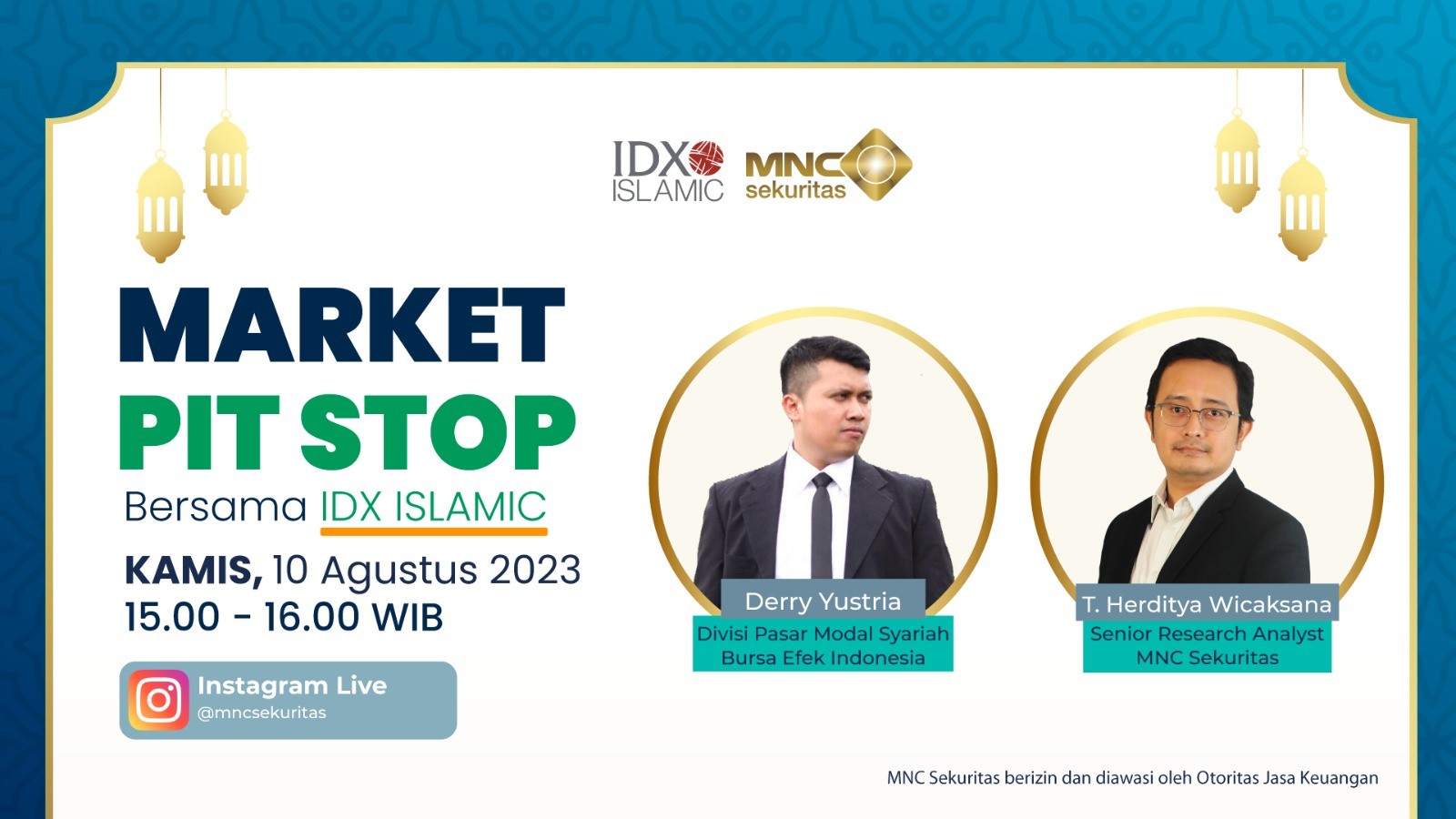 Mau Tau Potensi Pasar Modal Syariah, Jangan Lewatkan Instagram Live MNC Sekuritas X IDX Islamic (Foto: MNC Media)