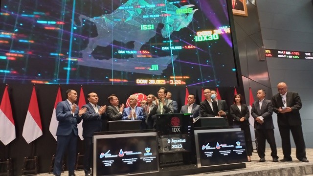 Saham PT Humpuss Maritim (HUMI) Dibuka Naik 20 Persen saat Resmi Melantai (Foto: MNC Media)