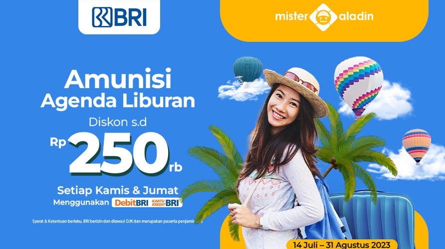 Mau Healing? Buruan Kejar Promo BRI Diskon hingga Rp250 Ribu dari Mister Aladin (Foto: MNC Media)