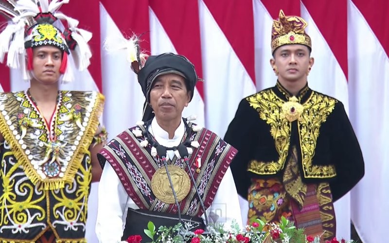 Presiden Jokowi di Sidang Tahunan MPR 2023 (YouTube/Sekretariat Presiden)