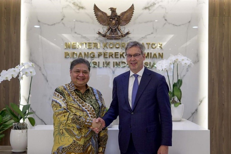 Bertemu Dubes Uni Eropa, Airlangga Dorong Percepatan Perundingan IEU-CEPA (Foto Kemenko Bidang Perekonomian)