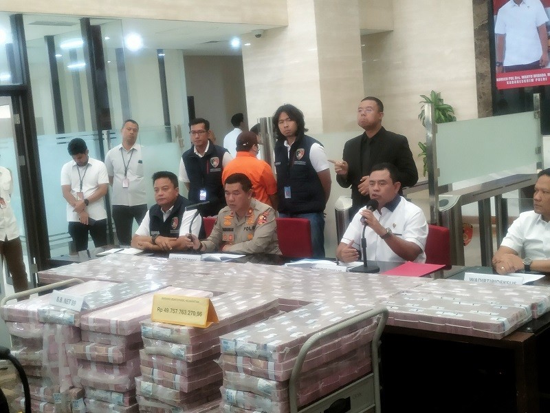Bareskrim Bongkar Kasus Robot Trading ATG, Mayoritas Korban dari Australia dan Eropa. (Foto: Irfan/MNC Media)