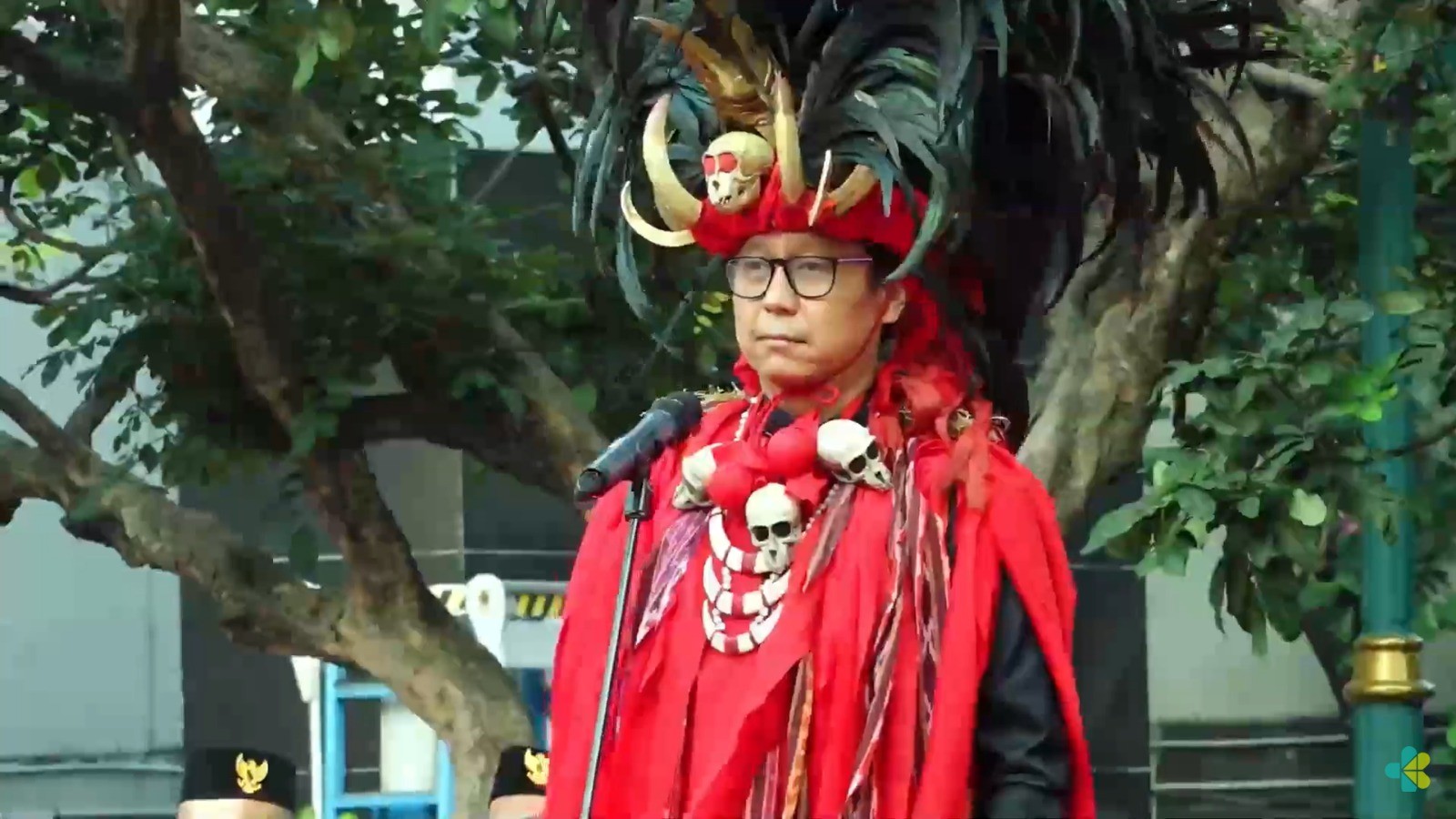 Menkes Tampil Heboh Pimpin Upacara HUT ke-78 RI di Kantor Kemenkes. (Foto: MNC Media)