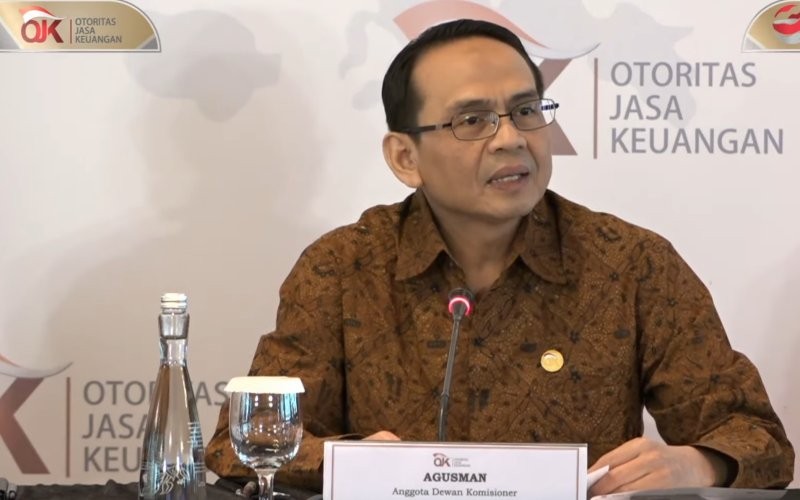 Kepala Eksekutif Pengawas Lembaga Pembiayaan, Perusahaan Modal Ventura, Lembaga Keuangan Mikro dan Lembaga Jasa Keuangan OJK, Agusman, (MNC Media)