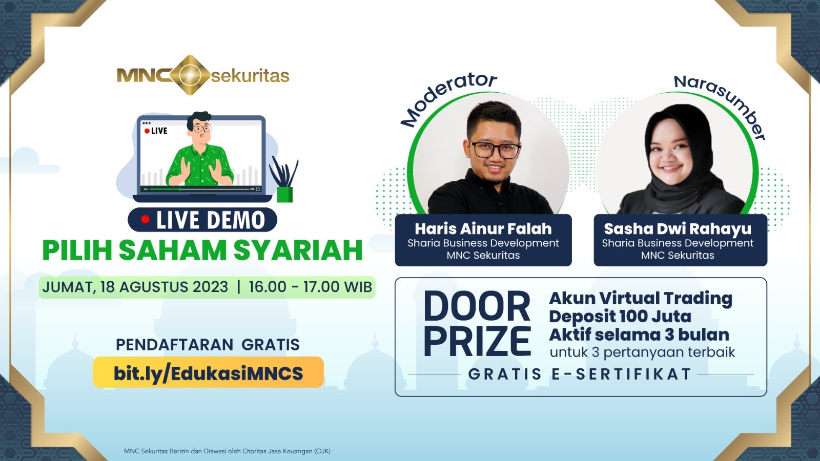 Ayo Belajar Investasi Saham Syariah di Webinar MNC Sekuritas (foto: MNC Media)