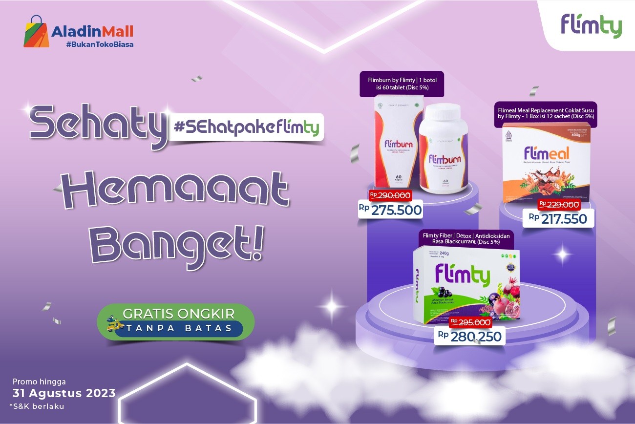 Serbu Promo Flimty di AladinMall, Gratis Ongkir Tanpa Minimal Belanja. (Foto MNC Media)